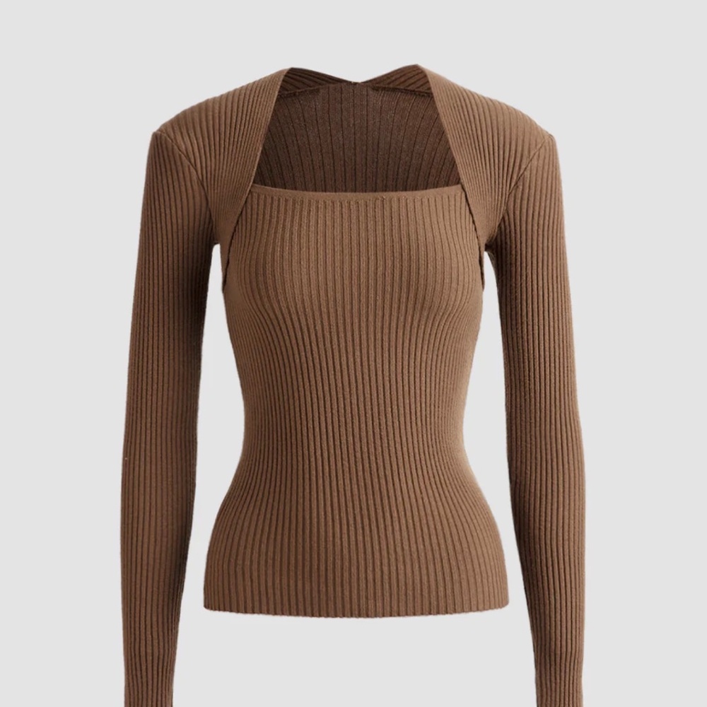 Commense Bronzework Knitted Ribbed Pullover Sweater, NWT